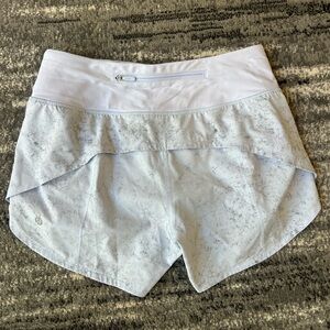 LULULEMON Speed Up Mid-Rise Shorts In Gravel Dust Pastel Blue